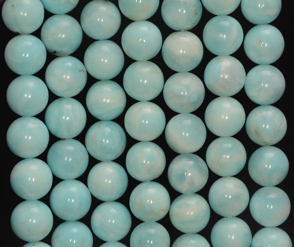 8MM Genuine Deep Blue Hemimorphite Gemstone Grade AAA Round Loose Beads 7.5 inch Half Strand (80009916-A188)