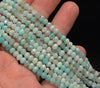 5x4MM Peru Amazonite Gemstone Grade A Micro Faceted Rondelle Loose Beads 15 inch Full Strand (80009961-A203)