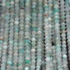 5x4MM Peru Amazonite Gemstone Grade A Micro Faceted Rondelle Loose Beads 15 inch Full Strand (80009961-A203)