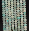 5x4MM Peru Amazonite Gemstone Grade A Micro Faceted Rondelle Loose Beads 15 inch Full Strand (80009961-A203)
