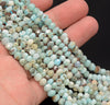 5x4MM Larimar Gemstone Grade B Micro Faceted Rondelle Loose Beads 15 inch Full Strand (80009964-A203)