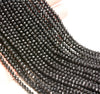 5x4MM Black Agate Gemstone Grade AAA Faceted Rondelle Loose Beads 15.5 inch Full Strand (80009972-A202)
