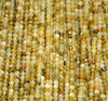 4x3MM Yellow Opal Gemstone Grade AAA Micro Faceted Rondelle Loose Beads 15.5 inch Full Strand (80009974-A202)