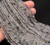 4x3MM Iolite Gemstone Grade AA Micro Faceted Rondelle Loose Beads 15.5 inch Full Strand (80009979-A202)