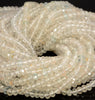4x3MM White Topaz Gemstone Grade AAA Micro Faceted Rondelle Loose Beads 15.5 inch Full Strand (80009984-A202)