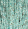 4x3MM Peru Amazonite Gemstone Grade A Micro Faceted Rondelle Loose Beads 15.5 inch Full Strand (80009994-A201)