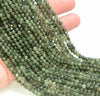 4MM Green Rutilated Quartz Gemstone Grade AAA Micro Faceted Round Loose Beads 15.5 inch Full Strand (80010075-A198)
