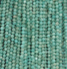 3MM Peru Amazonite Gemstone Grade AA Faceted Round Loose Beads 15.5 inch Full Strand (80010099-A197)