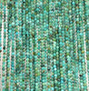 2MM Genuine Green Blue Turquoise Gemstone Grade AAA Micro Faceted Round Loose Beads 15 inch Full Strand (80010138-A196)