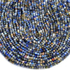 Natural Lapis Gemstone Micro Faceted Round 2MM 3MM Loose Beads 15 Inch Full Strand (P65)