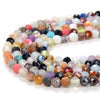 4MM Natural Multi Color Galaxy Mix Stones Gemstone Micro Faceted Round Loose Beads 15 inch Full Strand (80009402-P30)