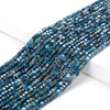 2MM Natural Deep Blue Apatite Gemstone Grade AA Micro Faceted Diamond Cut Cube Loose Beads 15.5 inch Full Strand (80009238-P43)