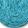 Treated Turquoise Gemstone Grade AAA Micro Faceted Round 3MM 4MM Loose Beads 15 inch Full Strand (P53)