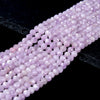 Natural Kunzite Gemstone Grade AAA Micro Faceted Round 4MM 5MM Loose Beads 15 inch Full Strand (P54)