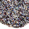 2MM Natural Multi Color Galaxy Mix Stones Gemstone Micro Faceted Round Loose Beads 15 inch Full Strand (80009394-P30)