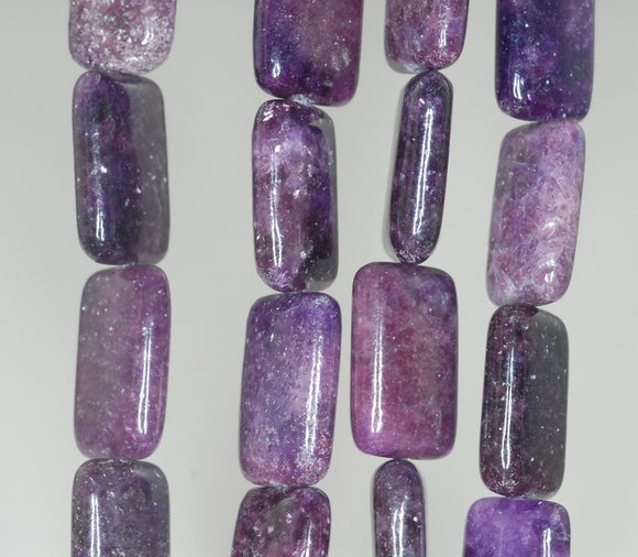 20X12mm Purple Lepidolite Gemstone Grade A Rectangle Loose Beads 16 inch Full Strand (90188278-666)