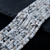 4x3MM Natural Rainbow Moonstone Gemstone Grade A Micro Faceted Rondelle Loose Beads 15 inch Full Strand (80009123-P47)
