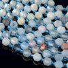 6MM Natural Aquamarine Gemstone Grade AA Faceted Prism Double Point Cut Loose Beads (D213)