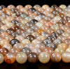 Natural Orange Gray Sunstone Gemstone Grade AAA Round 7MM 8MM Loose Beads (D311)
