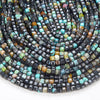 4-5MM Natural Turquoise Gemstone Grade A Micro Faceted Diamond Cut Cube Loose Beads (P39)