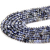 3X2MM Natural Iolite Gemstone Grade A Bicone Faceted Rondelle Saucer Loose Beads 15 inch Full Strand (80015383-P46)