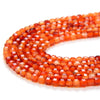 2MM Natural Canadian Red Agate Gemstone Grade AAA Micro Faceted Diamond Cut Cube Loose Beads (P42)