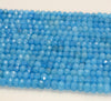 4x3mm Ocean Blue Jade Gemstone Faceted Rondelle Loose Beads 14 Inch Full Strand (80007365-783)