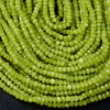 4X3MM Peridot Green Jade Gemstone Grade AAA Faceted Rondelle Loose Beads 13.5 inch Full Strand (80009517-P38)