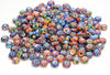 10-12MM Nepal Handmade Glass Rondelle Disk Colorful Glass Chevron 50-53 Beads (80007205-A247)