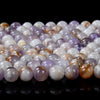 8MM Natural Flower Dream Amethyst Gemstone Grade A Round Loose Beads (D209)