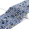 Natural Sodalite Gemstone Grade A Micro Faceted Round 3-4MM 4MM Loose Beads 15 inch Full Strand (P78)