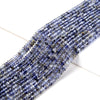 3X2MM Natural Iolite Gemstone Grade AA Bicone Faceted Rondelle Saucer Loose Beads 15.5 inch Full Strand (80009466-P34)