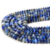 3X2MM Natural Lapis Lazuli Gemstone Grade A Bicone Faceted Rondelle Saucer Loose Beads 15 inch Full Strand (80009467-P34)