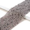 3X2MM Natural Ice Obsidian Gemstone Grade AAA Micro Faceted Rondelle Loose Beads 15 inch Full Strand (80016384-P61)