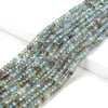 4X3MM Natural Aqua Blue Apatite Gemstone Grade A Micro Faceted Rondelle Loose Beads (P36)