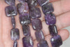 14X14mm Dark Purple Lepidolite Gemstone Grade A Square Loose Beads 8 inch Half Strand (90187899-669)