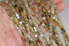4MM Silver Leaf Jasper Gemstone Square Cube Loose Beads 15.5 inch Full Strand (90182149-A112)