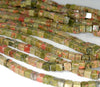 4MM Unakiate Gemstone Square Cube Loose Beads 16 inch Full Strand (90182168-A112)