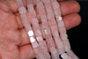 7MM Rose Quartz Gemstone Square Cube Loose Beads 7.5 inch Half Strand (90182200-A114)