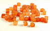 11-12MM Carnelian Agate Gemstone Square Cube Loose Beads 7.5 inch Half Strand (90182221-A115)