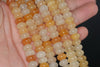 10x6MM Yellow Orange Jade Gemstone Rondelle Loose Beads 7.5 inch Half Strand (90182340-A119)