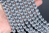 10MM Silver Hematite Gemstone Round Loose Beads 7.5 inch Half Strand (90182613-A135)