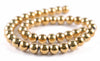 10MM Gold Hematite Gemstone Round Loose Beads 7.5 inch Half Strand (90182617-A135)