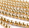 10MM Gold Hematite Gemstone Round Loose Beads 7.5 inch Half Strand (90182617-A135)