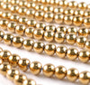 12MM Gold Hematite Gemstone Round Loose Beads 7.5 inch Half Strand (90182618-A135)