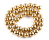 12MM Gold Hematite Gemstone Round Loose Beads 7.5 inch Half Strand (90182618-A135)