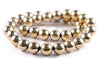 12MM 18K Gold Hematite Gemstone Round Loose Beads 7.5 inch Half Strand (90182606-A136)