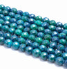 8MM Chrysocolla Gemstone Faceted Round Loose Beads 7.5 inch Half Strand (90183139-A141)