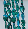 18x13MM Chrysocolla Gemstone Teardrop Flat Loose Beads 15.5 inch Full Strand (90182652-A139)