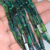 13x4-13x3MM Chrysocolla Gemstone Rectangle Tube Loose Beads 15.5 inch Full Strand (90182658-A138)